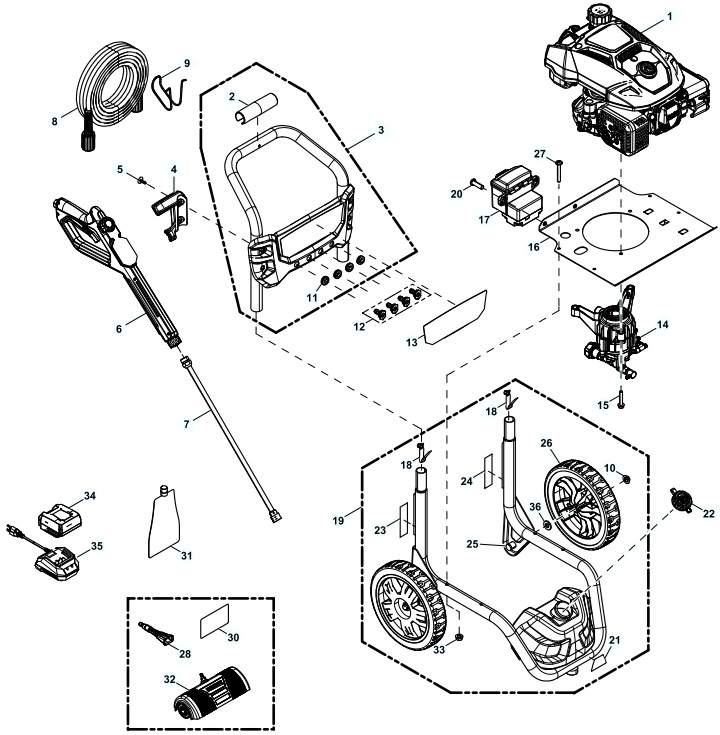 generac 0071231 Power Washer repair Parts